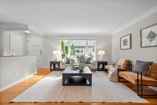 Large picture window, easy to use custom blinds for privacy