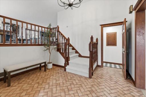 Welcoming front entry showcases the home's timeless character.