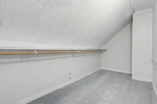 WOW! Extra large Walk in closet in upper bedroom.