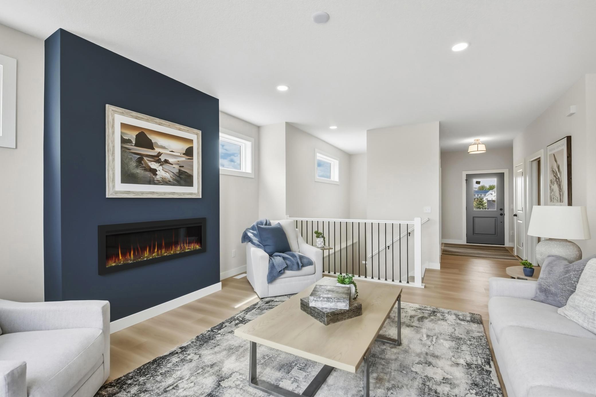 Living_Room Electric fireplace with blower