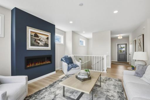 Living_Room Electric fireplace with blower