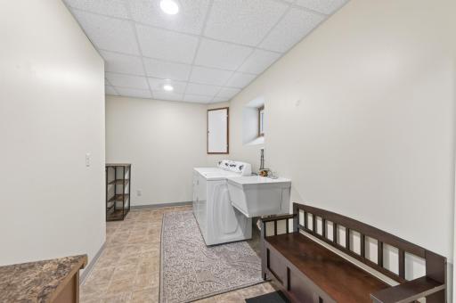 Finished Lower Level Laundry Room with updated appliances