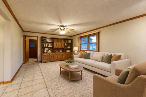 Virtually staged; furnishings and decor digitally added.