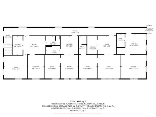 4 Upstairs Apartments Layout. Currently Under Renovation.