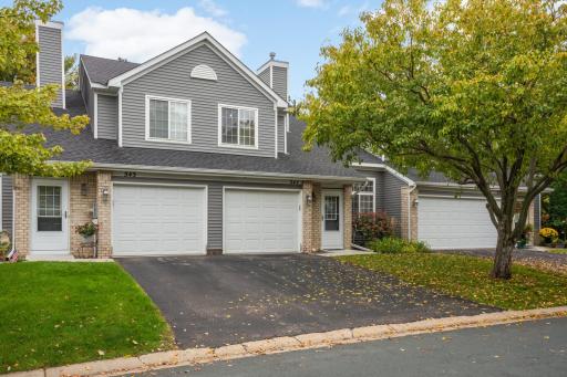 This townhome offers a front to backyard with private patio in back.