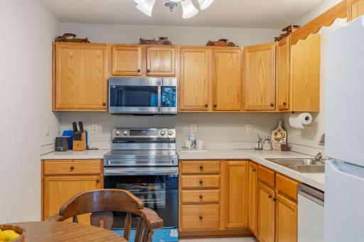 Lots of storage in the open kitchen!