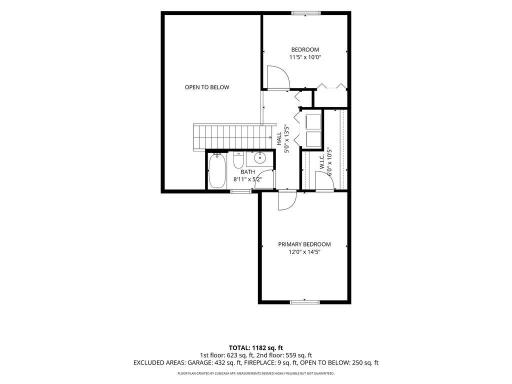 Upper level floor plan