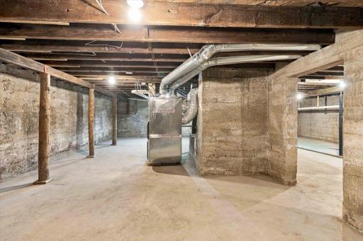 Clean as a whistle basement w/newer furnace