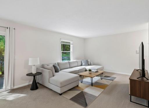 Ai Staged living room ...this is the ideal setup for the room