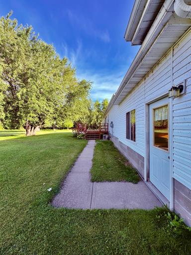 Back of garage/home