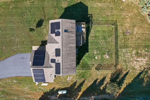 Ariel View of House. Note the Solar Panels!