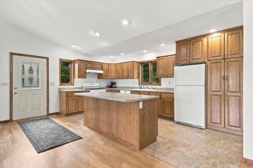 The kitchen is perfect for entertaining