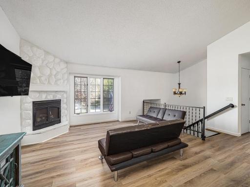 Electric Fireplace creating a warm feeling