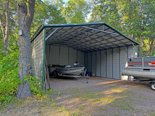 30x31 metal shed with 16' sidewalls