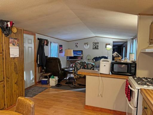 Kitchen looking into the living room
