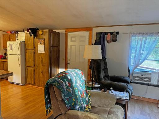 Front entry into the living room and kitchen