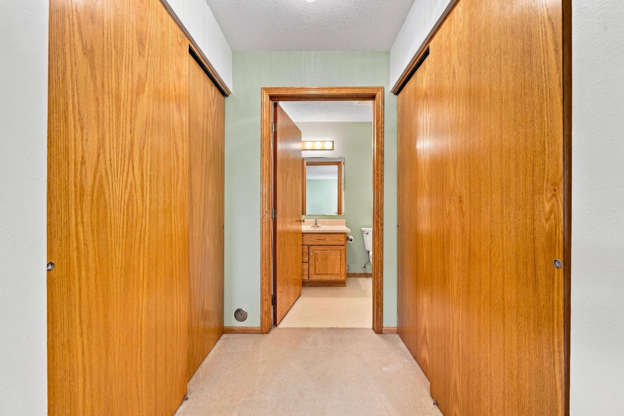 Walk through double closets