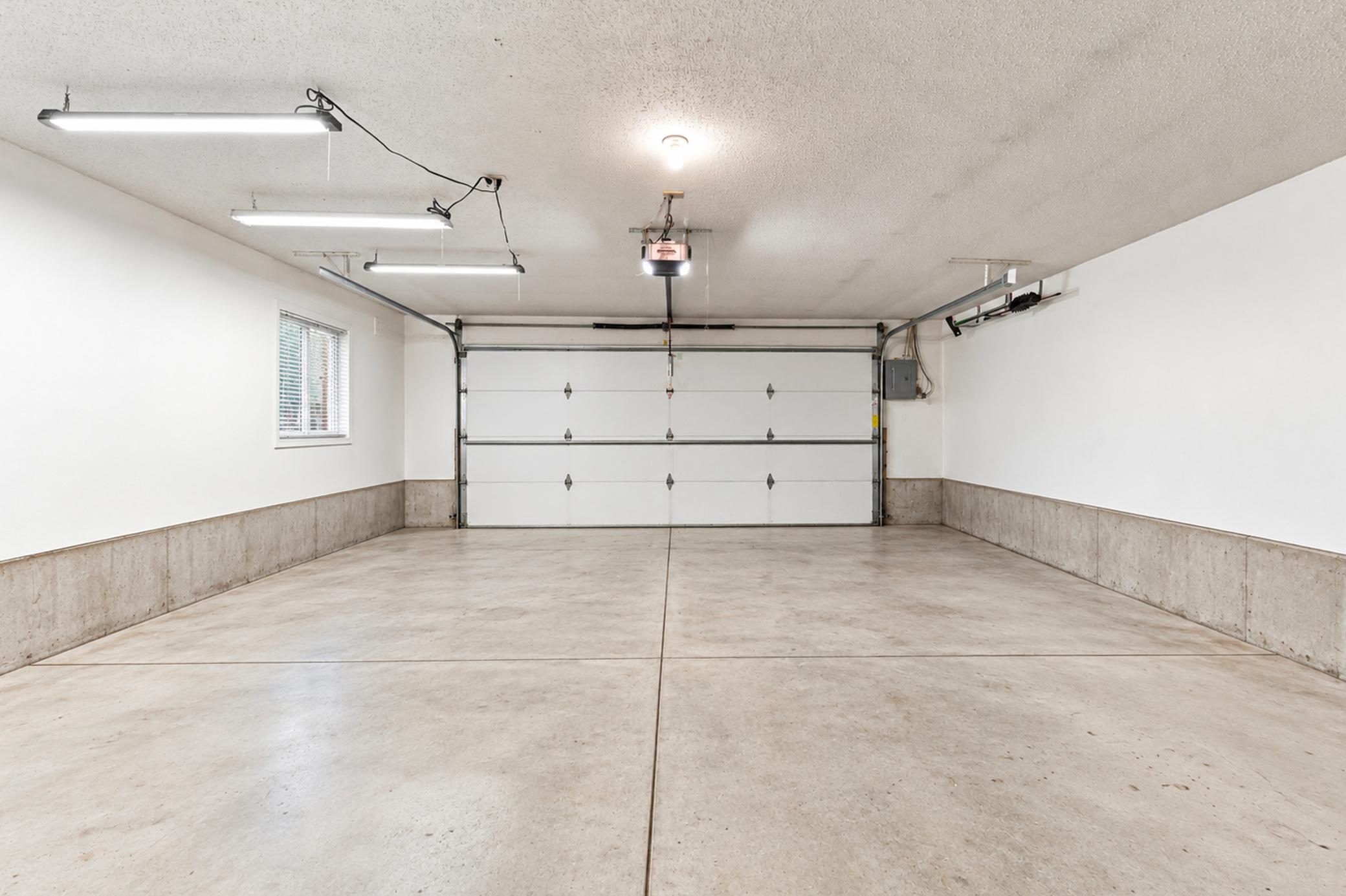 Insulated and heated garage - 22 x 26 includes built in storage on back wall (not pictured)