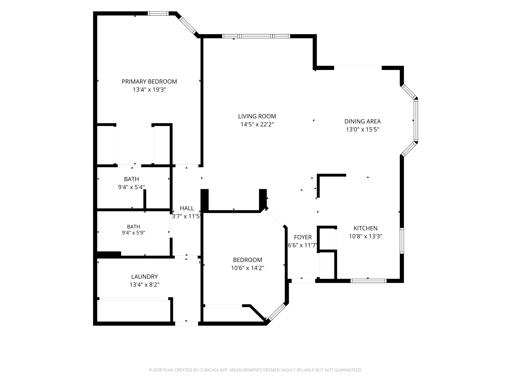 Floor Plan with estimated dimensions