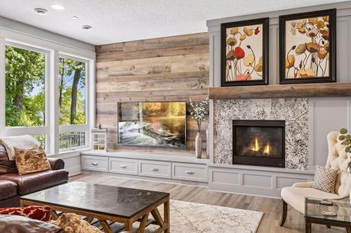 Custom built-ins and statement accent wall.