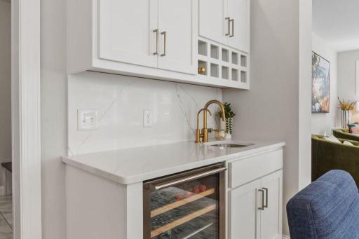 This wetbar is convenient for entertaining!