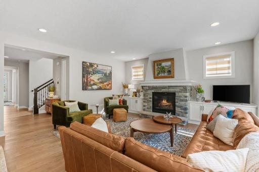 Spacious, light-filled living area designed for both comfortable everyday living and entertaining.