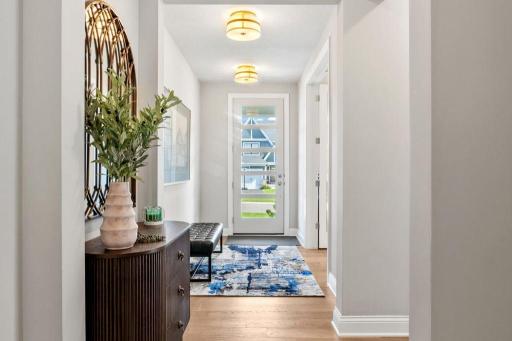 Warm and welcoming front foyer.