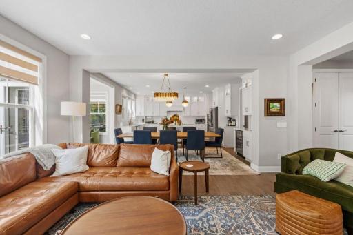 Expansive gathering space with abundant natural light and an easy connection to the heart of the home.
