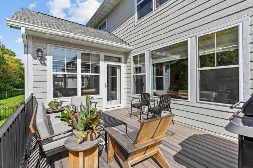Sunny, spacious deck.