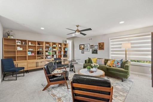 Large loft on the upper level.