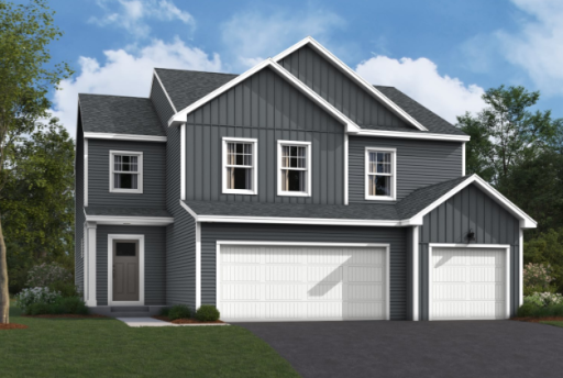 Photo for 740 Prospect Pointe Road, Jordan, MN 55352 - listing #7143451 Richmond D elevation with 3-car garage. Exterior colors different than this rendering photo.
