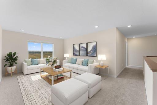 Upstairs loft - Photos are from a staged model and may vary slightly from actual.
