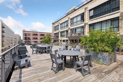 Bookman Lofts community terrace located on Floor 3