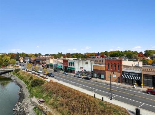 Historic Downtown is right along the Crow River.