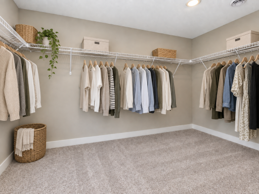 A closet the size of a bedroom for the primary. *Photo of similar home. Virtually staged.