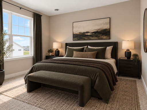 Upper level bedroom #4 with walk-in closet. *Photo of similar home. Virtually staged.