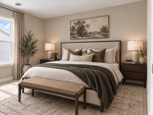 Upper level bedroom #3 with walk-in closet. *Photo of similar home. Virtually staged.