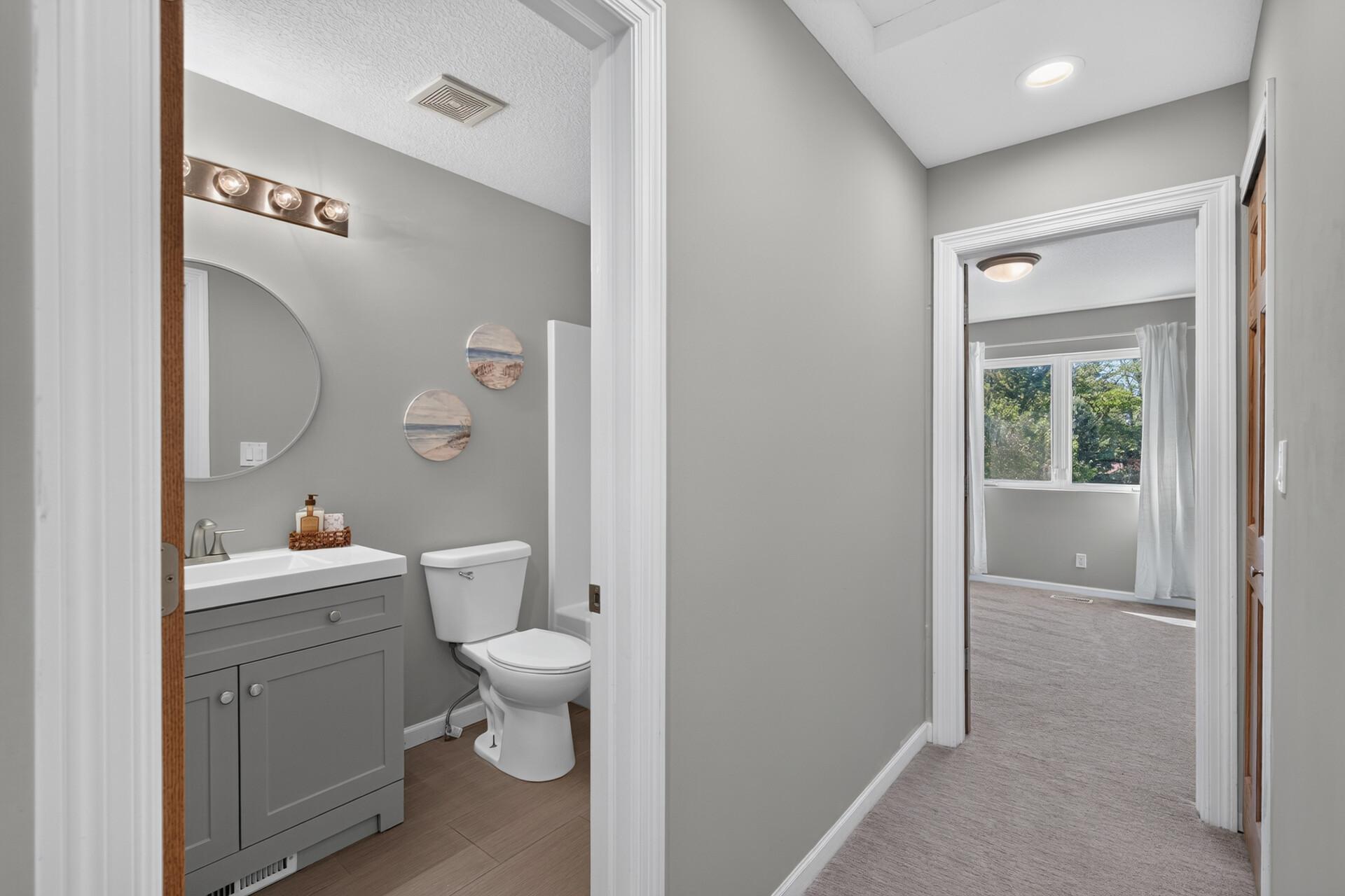 Hallway full bathroom.