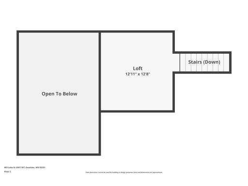 Upper-level floor plan showcasing the loft/bonus room layout.