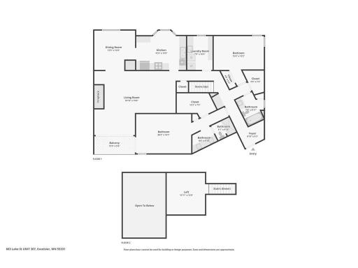Floor plan of the entire unit showcasing the full layout.