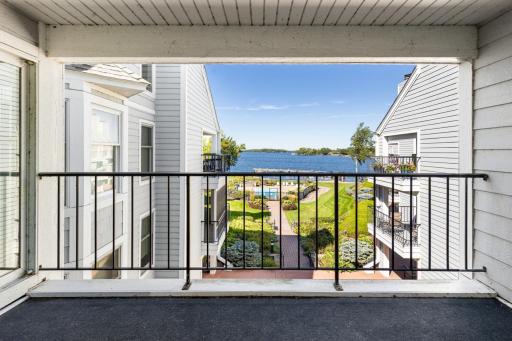 Private balcony right off the living room.