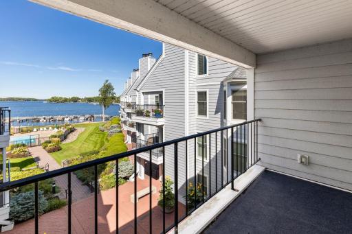 Stunning lake views right from your private balcony, overlooking the sparkling waters of Excelsior Bay.