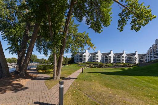 Beautiful walking paths right outside your door, offering an easy stroll into Excelsior.