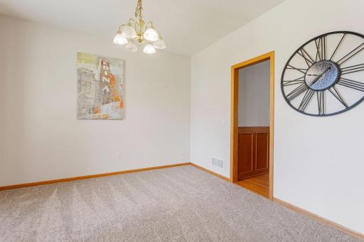 Enter into the Dining Room from the Front Entryway or the Kitchen.