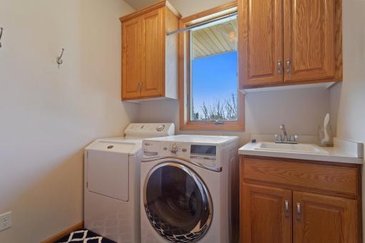Main floor Laundry is just off the Mud Room and garage entrance.