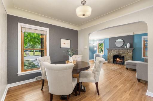 Good flow from the dining to the living room