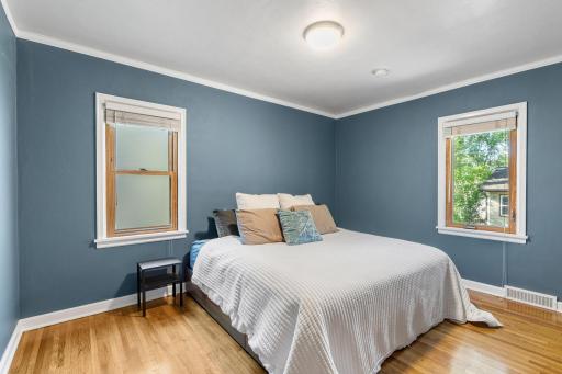 Spacious primary bedroom on the main floor