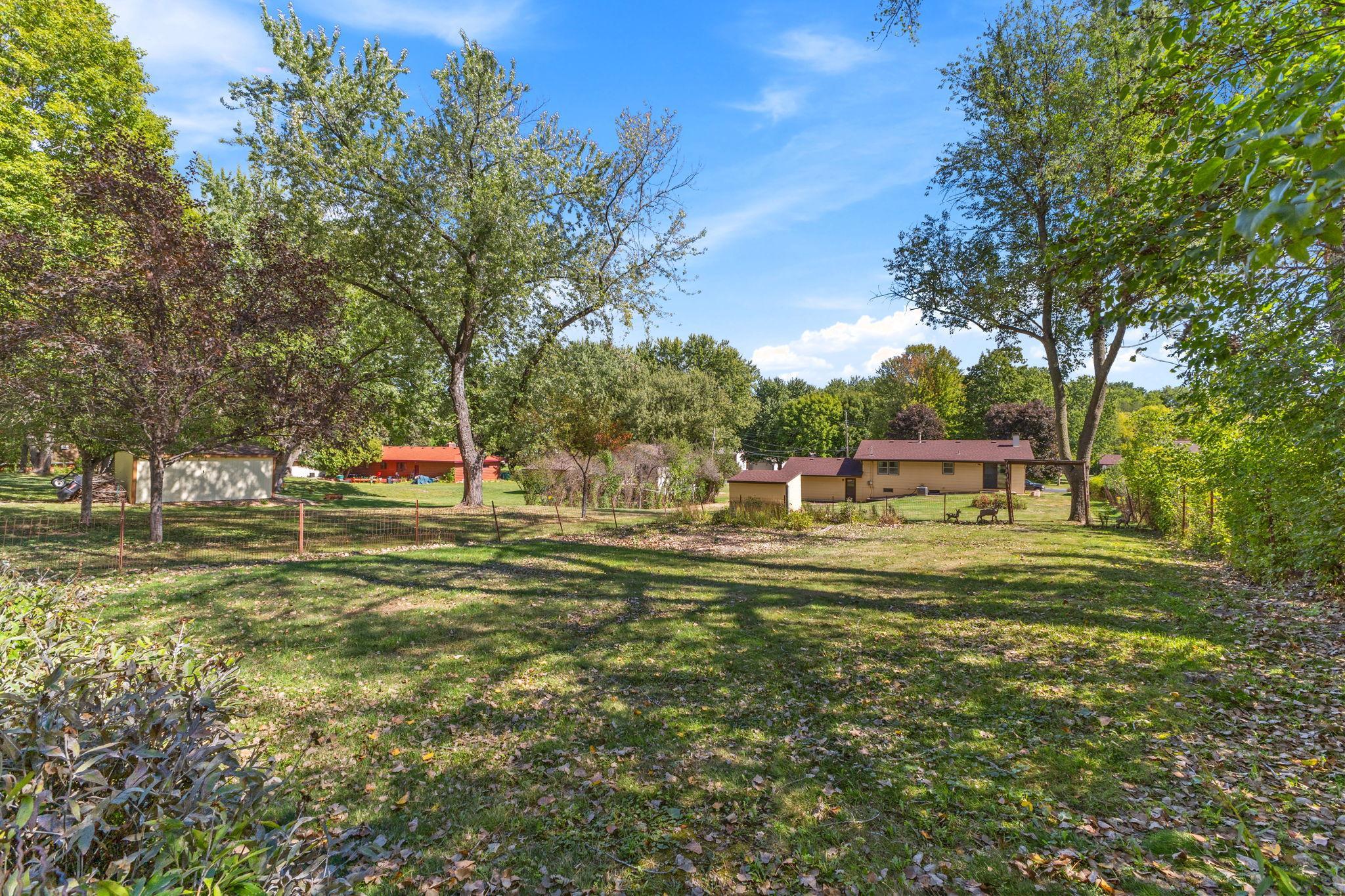 Plenty of room in the backyard with .86 acreas!