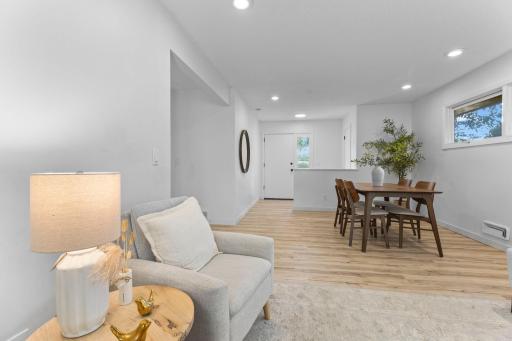 View of living and dining (there is also eat-in kitchen space if preferred)