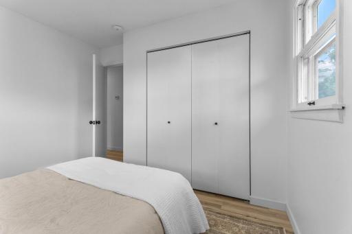 Bedrooms have new flooring, paint